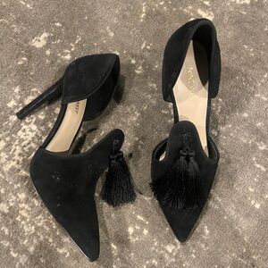Nine West Black Heels with Tassel Accent